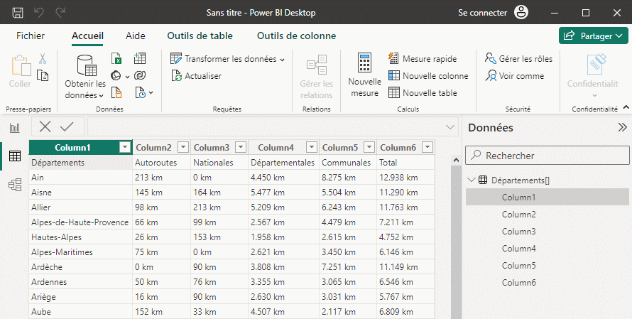 connexion web powerbi